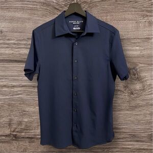 Perry Ellis Motion Button Down Shirt Navy
